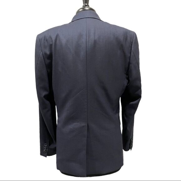 Theory Navy Wool Blend Two-Button Blazer Jacket Size 40R Men’s Suit Coat - Picture 6 of 15